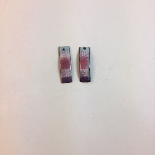 Karen Meador, Ph.D.'s Layered Torch Enameled Earrinngs - , Enameling, Enamel Jewelry Supplies, Enamel, Enameling, Enameled Jewelry, Layered Torch Enameled Earrings